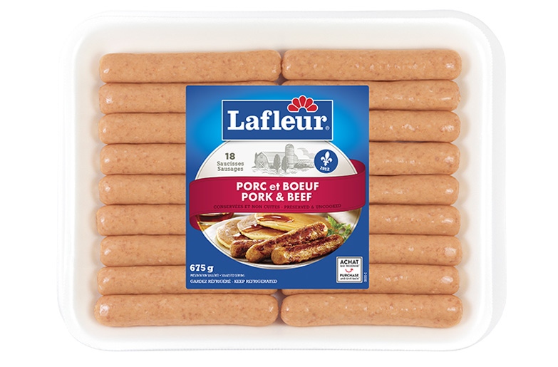 Saucisses porc & boeuf format familial - Lafleur